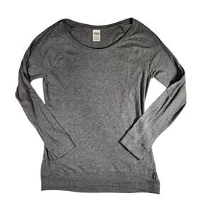 Victoria's Secret PINK Heather Grey Soft and Cozy Long Sleep Tee Small